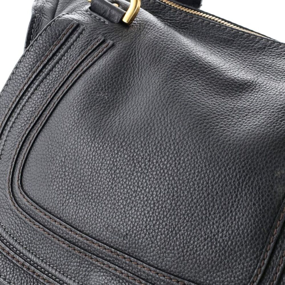 Chloe Marcie Shoulder Bag Leather Large Black - Picture 6 of 10